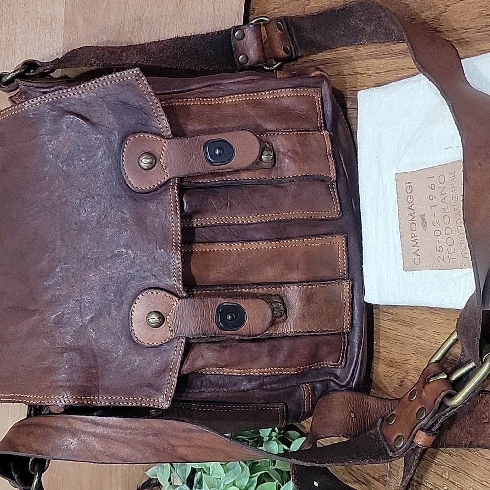 Campomaggi Italy Leather Crossbody Satchel - Picture 3 of 16